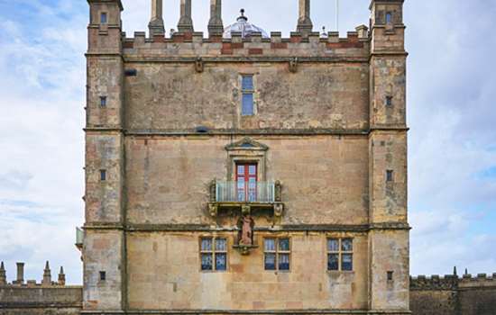 A view of the exterior of Bolsover Castle.